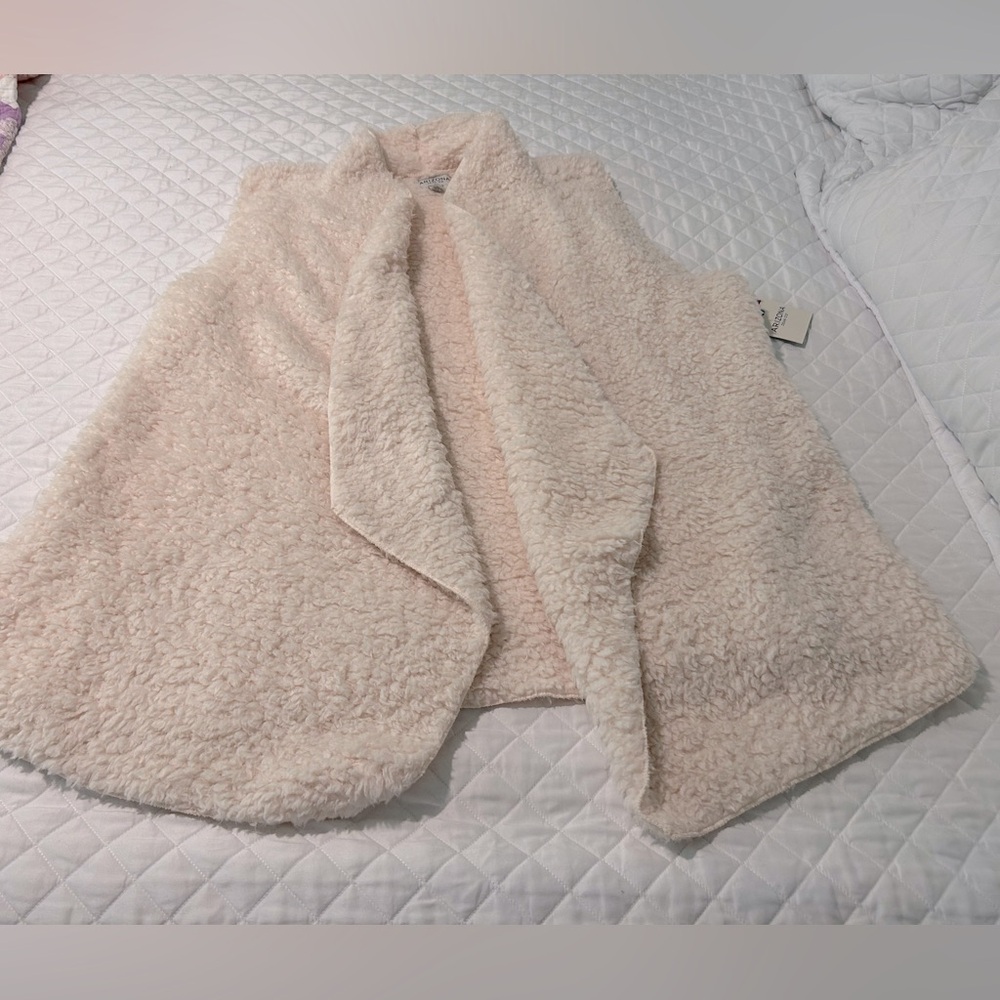 NWT Arizona Cream Vest Plus 2x Soft Faux Sheepskin Fall
